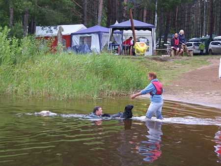 службе спасения на водах со служебными собаками, 25-26 июля 2015 Полазна