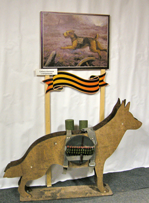 Собака военная с боеприпасами